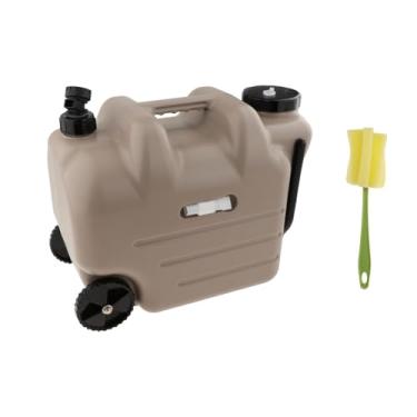 Imagem de UGPLM Camping Water Storage Jug portátil portátil com tanque de contêiner de transporte leve da para para churrasco, Cáqui