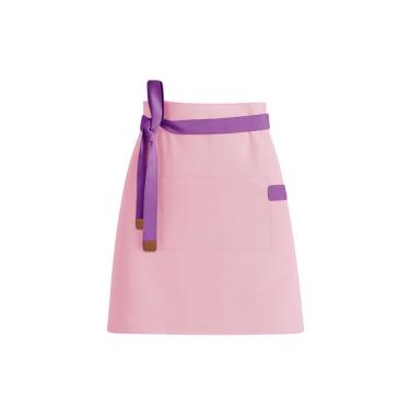 Imagem de Avental de Cintura Rosa Roxo Barista Bistro Confeitaria Açai