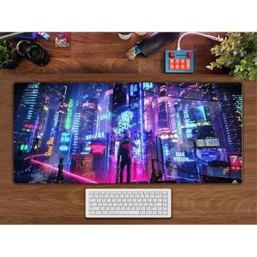 Imagem de Mouse Pad Gamer Vários Modelos Diversos Populares Pop (Cyberpunk | 1966,80x40cm)