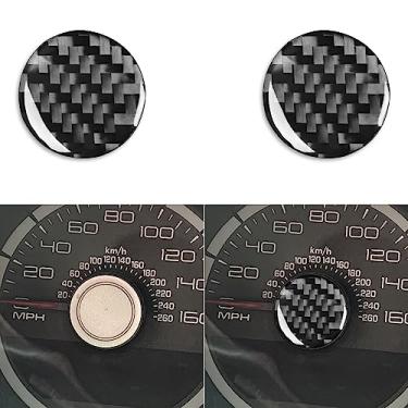 Imagem de NVCNX Fibra de carbono premium real compatível com Mustang GT Shelby 2010-2014 2011 2012 2013 painel de instrumentos do carro capa do velocímetro adesivo decalque acabamento interior acessórios preto