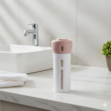 Imagem de Dispenser Sabão Líquido 4 em 1 Rotativo Portátil para Cremes e Shampoo