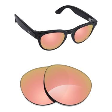Imagem de Alphax Lentes de reposição polarizadas para óculos de sol Ray-Ban Meta Headliner RW4009F 51 mm - Opções, Espelhado em ouro rosa