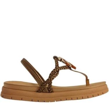 Imagem de Sandália Feminina Casual Dia a Dia FlatForm Metalizada Dakota Y6631-Feminino