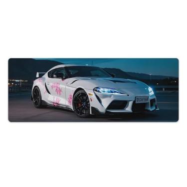 Imagem de HouLaiZhe JDM Tapetes de mesa para carro esportivo estático Sup JDM mouse pads para jogos de carro tapetes de mesa grandes para teclado de mesa tapete de computador 30 x 80 cm