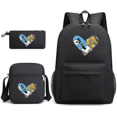 Imagem de Conjunto de mochilas Infinity Satchel Anime School Bag para crianças -