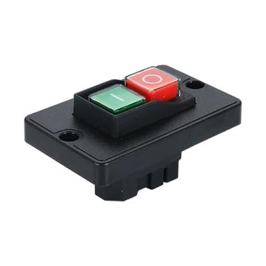 Imagem de Interruptor de botão à prova d'água YCZ3-A Dispositivo de travamento automático DZ04 DZ05 DZ-6 Botão de interruptor eletromagnético Parada de emergência trifásica (branco)