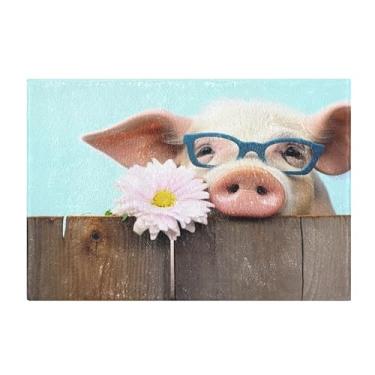 Imagem de Burbuja Tapete de banho de porco, tapete de banheiro absorvente extra macio com suporte antiderrapante para banheiro, banheira, chuveiro, 41 x 61 cm