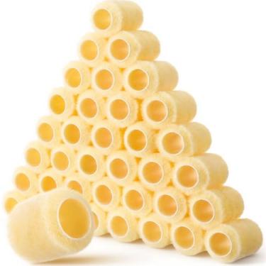 Imagem de Pinkunn 36 peças 3 polegadas 3/20.3 cm capas de rolo de tinta para cochilos capa de pincel de poliéster suprimentos de pintura para casa kit de rolo de parede para casa para superfícies