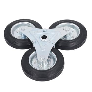 Imagem de KIMISS Roda de Escalada de de 6 Polegadas para Serviço Pesado - Rodízio Triangular de Borracha Sólida Com Capacidade de Carga de 300 Libras para Carrinhos de Compras e Carrinhos