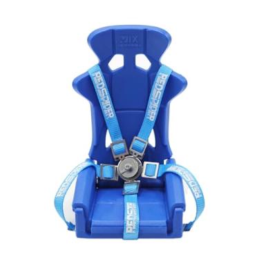 Imagem de Chanjorlin 1/10 RC Car Simulation Hard Plastic Seat and Safety Belt Set RC Truck Nylon Seat Belt Decoration Accessories for 1:10 Buggy Car Traxxas TRX4 Axial SCX10 II RC4WD D90 Tamiya (Blue)