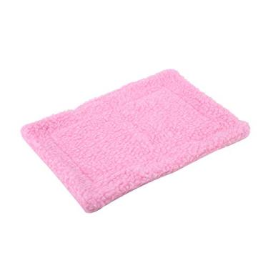 Imagem de Zerodis Tapete de Cama para Animais de Estimação Pequeno, Almofada de Inverno Quente para Tapete de Cama para Animais de Estimação de Cobaia (Róseo)