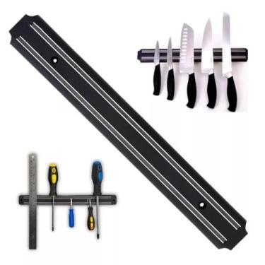Imagem de Barra Magnética Facas 33cm Imã Potente Parede - Suporte Cozinha Churrasco Ferramentas Tesouras, Durável