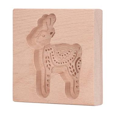 Imagem de Cryfokt Molde de Madeira Esculpida para Biscoitos, Lindo Carimbo Gravado para Biscoitos, Muffins, Pão, Presente para Família e Amigos, Madeira de Faia (#3)