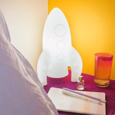 Imagem de Luminária 3D Foguete Espacial LED - Abajur de Mesa Temático para Quarto Infantil e Decoração Geek - Presente Criativo