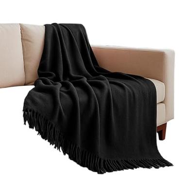 Imagem de Manta 2,40m x 1,80m Gigante Para Sofá Luxo King Tipo Capa Protetora Algodão- Revestimento Luxuoso para Sala de Estar(Preto)