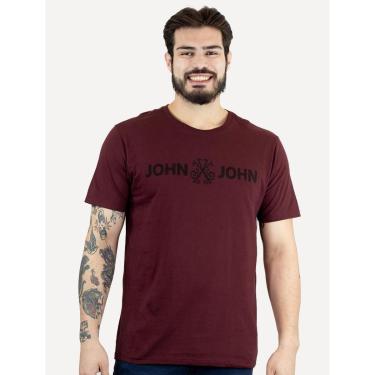 Imagem de Camiseta John John Masculina JJ Basic Logo Rusty Bordô-Masculino