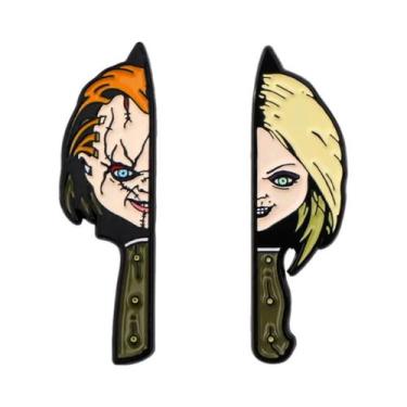 Imagem de Pins De Esmalte De Filmes De Terror De Halloween, Broches De Desenhos 