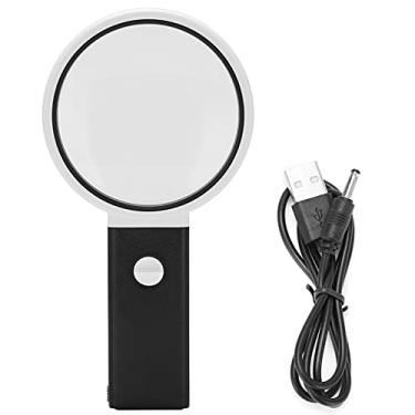 Imagem de Lupa portátil dobrável lupa de leitura com escala de luz LED 3,5X 25X lente dupla de alta ampliação para eletrônicos domésticos reparo de aparelhos de educação médica lente óptica