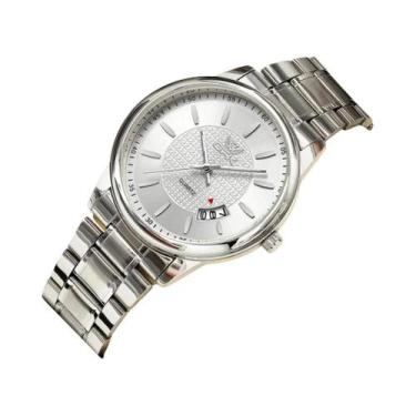 Imagem de OPK 6028 Relógio de quartzo masculino com calendário e pulseira de aço