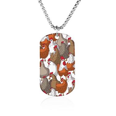 Imagem de Pássaros, marrom, branco, laranja, galinhas, textura sem costura, pingente de joias, leve lembrança para homens e mulheres