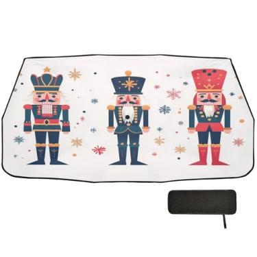 Imagem de Guarda-sol de carro quebra-nozes soldados de Natal para para-brisa proteção de isolamento térmico de carro para-brisa para-sol guarda-sol, persianas para janelas de carro