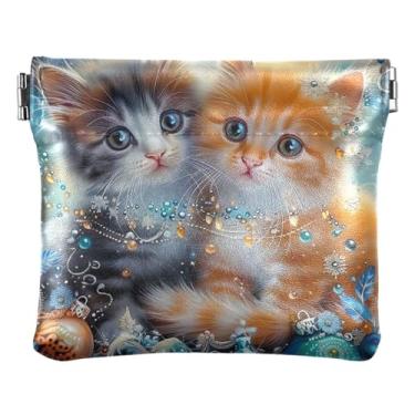 Imagem de Carteira feminina personalizada de couro com desenho animado de galinhas e ovos, Gatinhos fofos, one size, Minimalista moderno