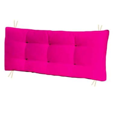 Imagem de Almofada Futon Grande 110x35 cm Estampada para Banco e Cadeira Almofada Decorativa Moderna para Sala Varanda e Jardim (liso pink)