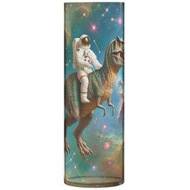 Imagem de Astronaut t Rex Space Galaxy Vasos de flores decorativos de plástico grande vaso bonito personalizado floral decoração de sala de estar, 30 cm x 9,9 cm