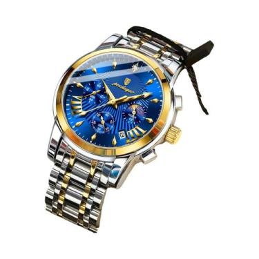 Imagem de Relógio Militar Masculino À Prova D'Água Com Data Luminosa Cronógrafo 