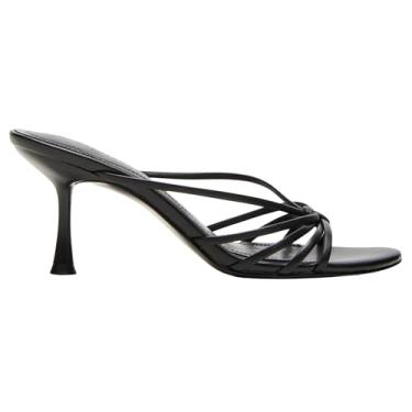 Imagem de Steve Madden Sandália feminina de couro com salto mule, Couro preto, 36