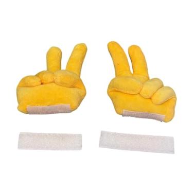 Imagem de harayaa Acessórios para capacete de ciclismo com decoração de desenho animado, enfeites atraentes para capacete, ideais para ciclistas de montanha, homens e, V Sign