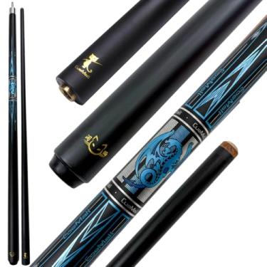 Imagem de YEUEK CueMall Taco de sinuca de fibra de carbono sem envoltório 12,2 mm 538 g Bastão de bilhar de baixa deflexão