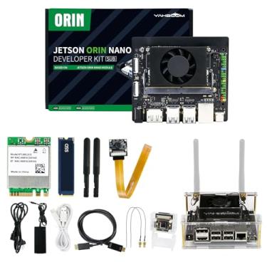 Imagem de Yahboom Jetson Orin Nano 8Gb Board Kit 67Tops,Imx219 Câmera Antena Placa De Rede 256Gb Ssd Ros2 Suporta Atualização Super