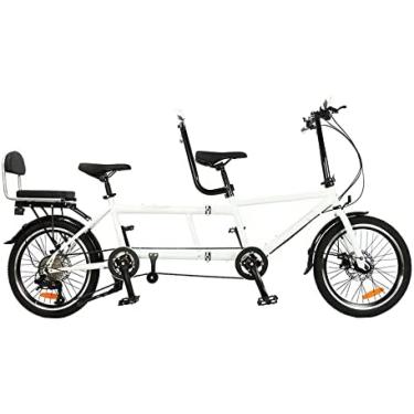 Imagem de Bicicleta - Bicicleta Dobrável Urbana, Bicicleta Adulto Dobrável Para Praia, Ajustável Em 7 Velocidades,Branco,Collector88