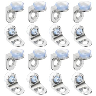 Imagem de PATIKIL Pregos de suporte de prateleira, 30 peças de pinos de prateleira em forma de L de 1,5 mm de espessura com parafusos para prateleiras para armário de cozinha de madeira armário de estante de