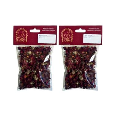 Imagem de Pétalas de Rosa Vermelha Naturais Secas/Desidratadas para Banho, Chá e Defumação (20g)