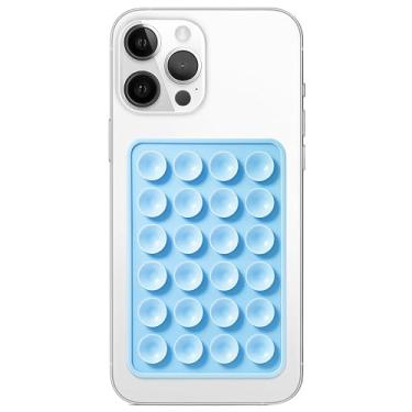 Imagem de Galundge Suporte De Silicone Para Capa Celular Com Ventosa, Aderência Antiderrapante Celular, Copo Adesivo Silicone, Forte Selfies E Vídeos (Azul Bebê)