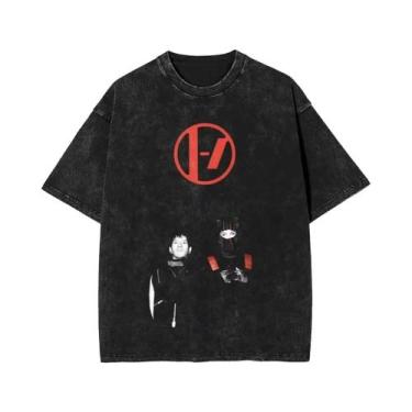 Imagem de Camiseta Unissex De Algodão Harajuku Com Estampa Twenty One Pilots, La