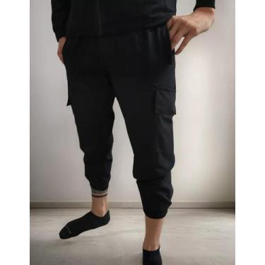 Imagem de Calça Cargo Masculina Em Tactel Com Amarração Na Cintura - Next Jeamag