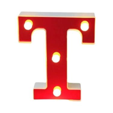 Imagem de Luzes De Letras LED Vermelhas 16CM, Luminárias De Alfabeto E Números P