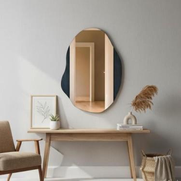 Imagem de Espelho decorativo de parede orgânico sala e banheiro com super acabam