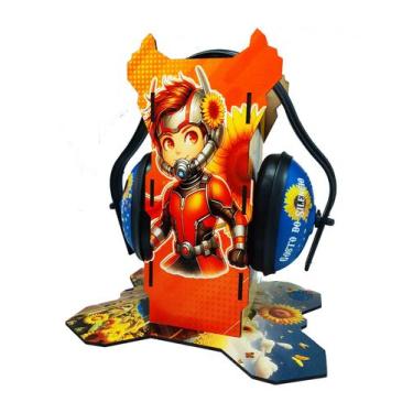 Imagem de Suporte Decorativo para Abafador de Som e  com abafador azul - Tea e a