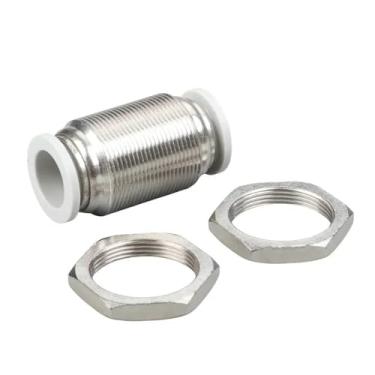 Imagem de XMKT 5/10/20 peças PM compressor pneumático mangueira de ar kit conector rápido tubo tubo adaptador de tubulação de anteparo reto 4 6 8 12 8 mm (PM8-8 O.D.8MM,10pcs)