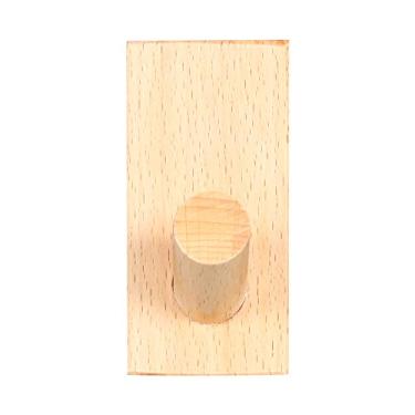 Imagem de Gancho de Parede Madeira Pura Natural Armazenamento Decorativo Sólida para Casaco Chapéu Cachecol Chave Bolsa Quarto Rack Firme com Design Artístico Criativo Ambiental -Proof Superfície Processada Tin