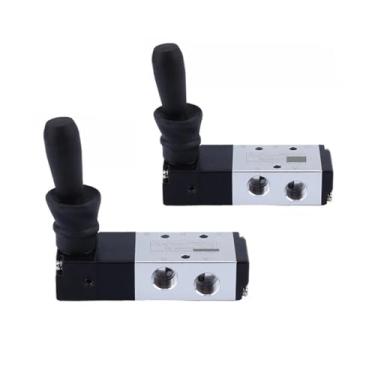 Imagem de ROUPWKWO 1 peça 4H230C/E-06/08 4HA230C/E-06/08 1/20.3 cm 1/10.2 cm 2 posições 5 portas manual 5 vias válvula de ar pneumática válvula de controle operada por alavanca manual (4HA430E-15)