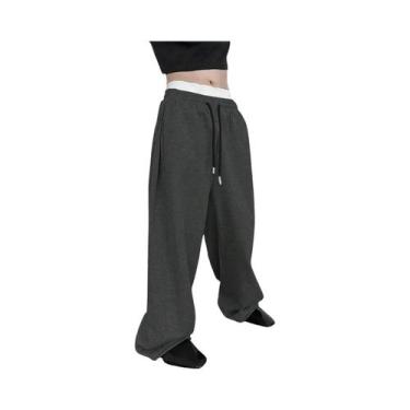 Imagem de Calças De Moletom Masculinas Largas E Confortáveis Com Ajuste Reto, Co