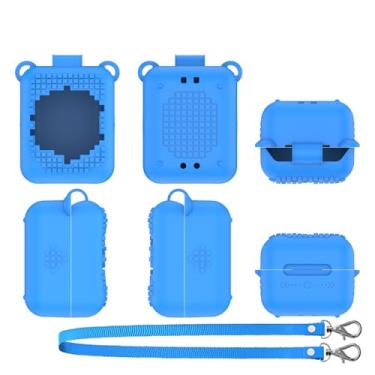 Imagem de Capa de silicone para Bitzee Interactive ToyDigital Pet, capa protetora, suporte de capa de armazenamento com cordão (azul)
