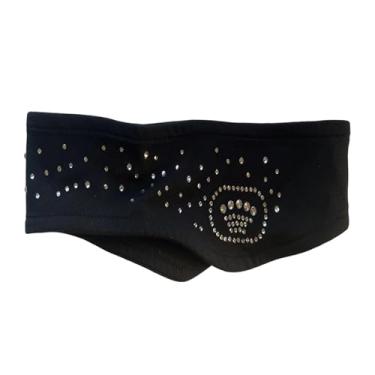 Imagem de Baoblaze Faixa de cabelo infantil para patinação artística, absorvente de suor, ideal para exercícios, ioga e esportes, Preto