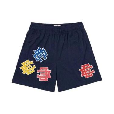 Imagem de Shorts Casuais De Basquete Masculinos Em Malha Floral Verão 2025 Eric 