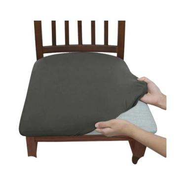 Imagem de Capa De Cadeira De Seda De Leite Elástica Em Cor Sólida, À Prova De Po